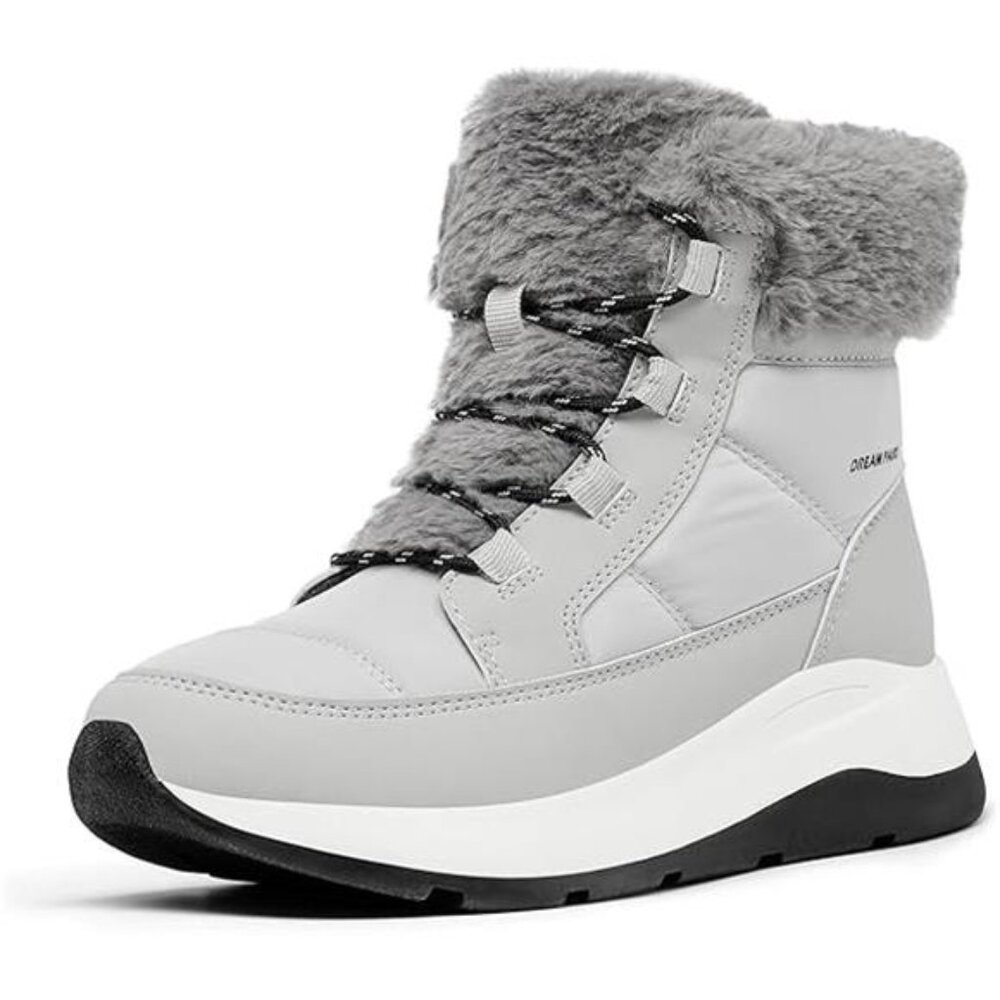 Women's Winter Snow Boots, Faux Fur Waterproof Ankle Booties, - Picture 6 of 6
